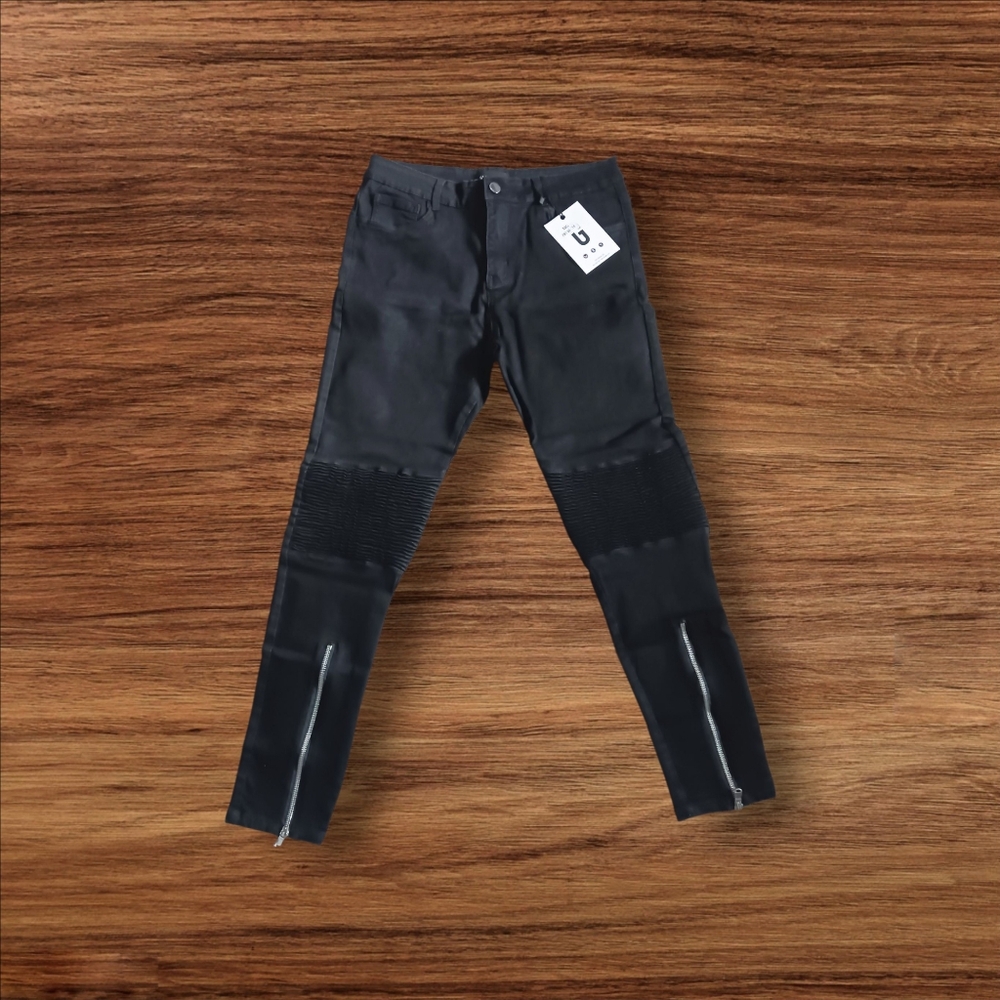 Denim Collection Skinny Fit Jeans Womens Size 34 tag / 32 actual Stretch Black